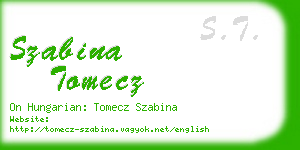 szabina tomecz business card